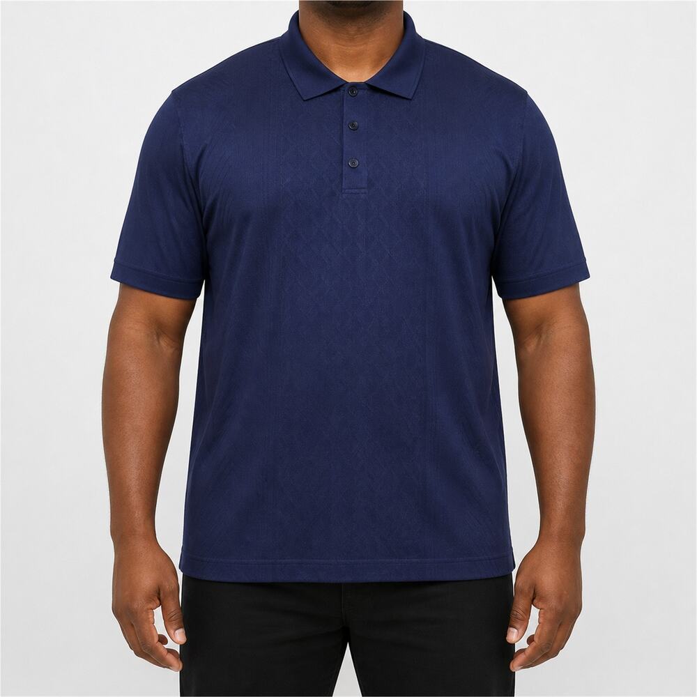 Saint Lorenzo Polo Shirt Mens 2XL Pattern Knit Short Sleeve Golf Casual